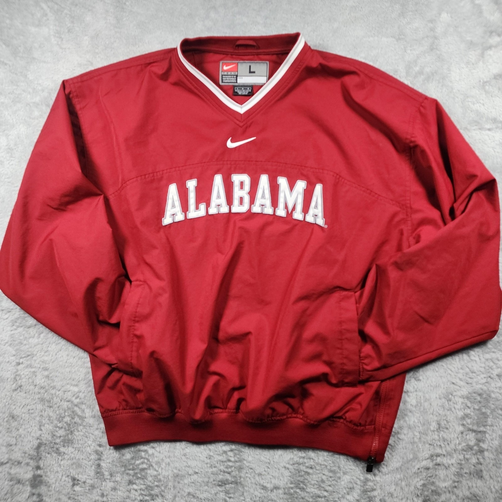 Alabama Crimson Tide Jacket Mens Large Red Ncaa Football Nike Pullover